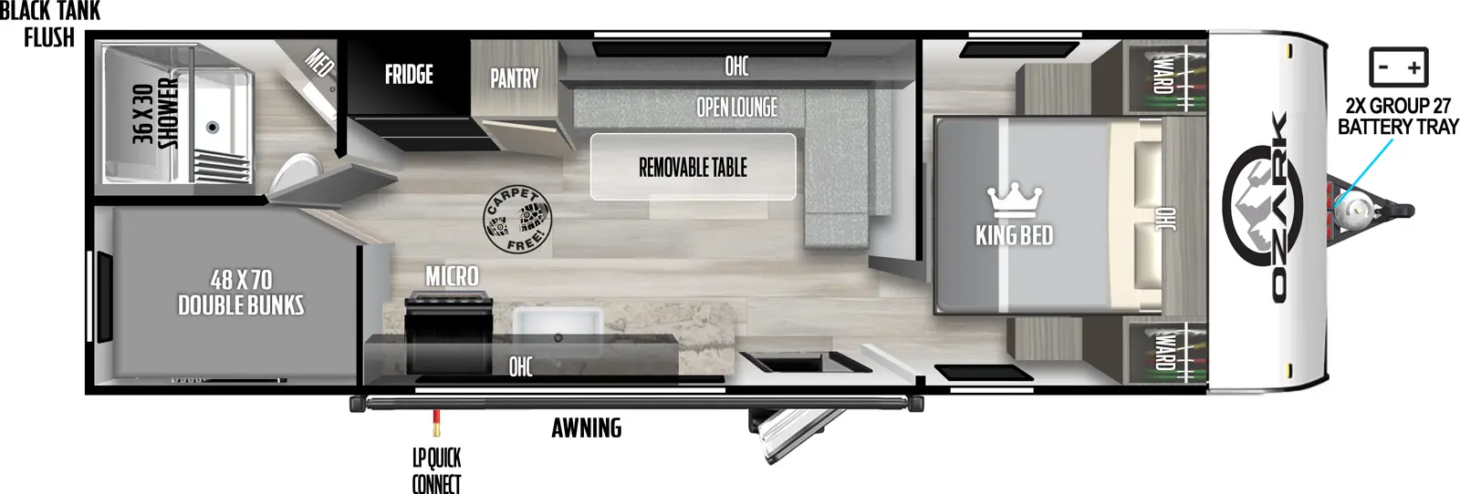 Ozark 2400BHLE Floorplan